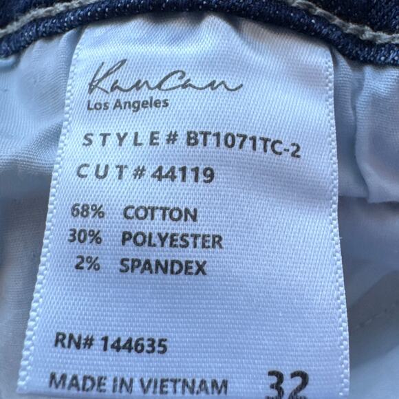 KanCan Women's Mid Rise Straight Leg Denim Jeans Medium Wash Plus Size 32 - Picture 7 of 8